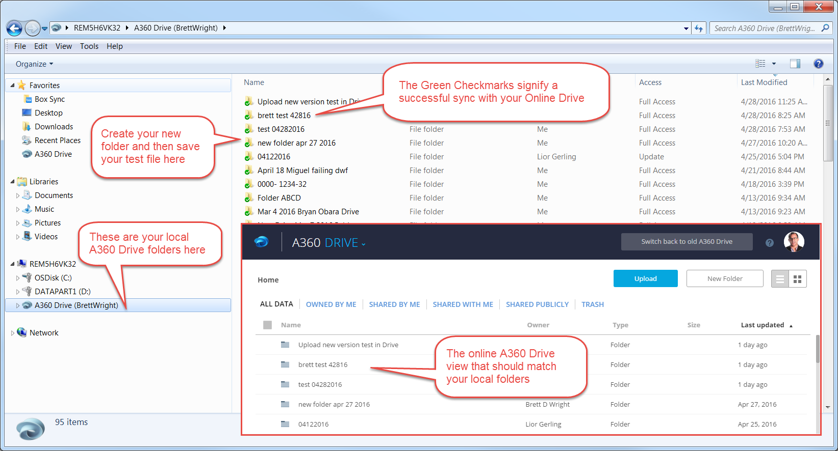 A360 Desktop The content displayed by the desktop application is