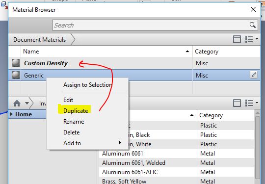 How To Assign A Custom Density To A Specific Inventor Part File Inventor Autodesk Knowledge Network - custom physical properties roblox