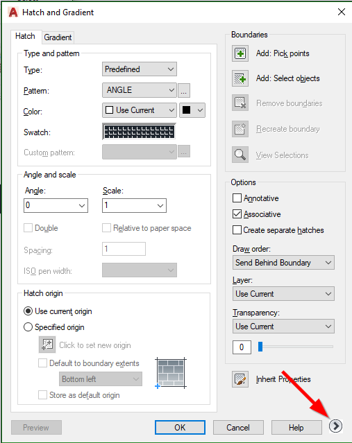 How to generate hatches without a closed boundary in AutoCAD