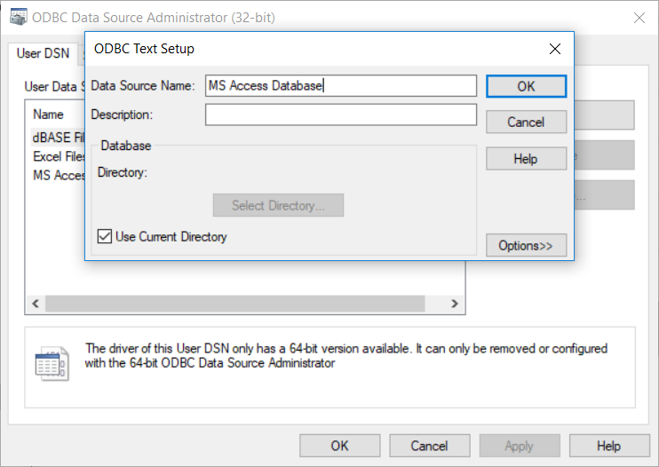 Tool library not accessible after connecting to MS Access Database in