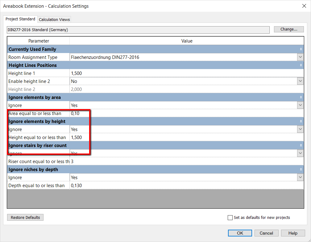 Roombook Areabook 在revit中设置 按高度忽略元素 时计算错误 Revit 19 Autodesk Knowledge Network