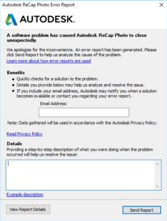 ReCap Pro and Recap Photo crash on launch with CER (Customer Error Report)