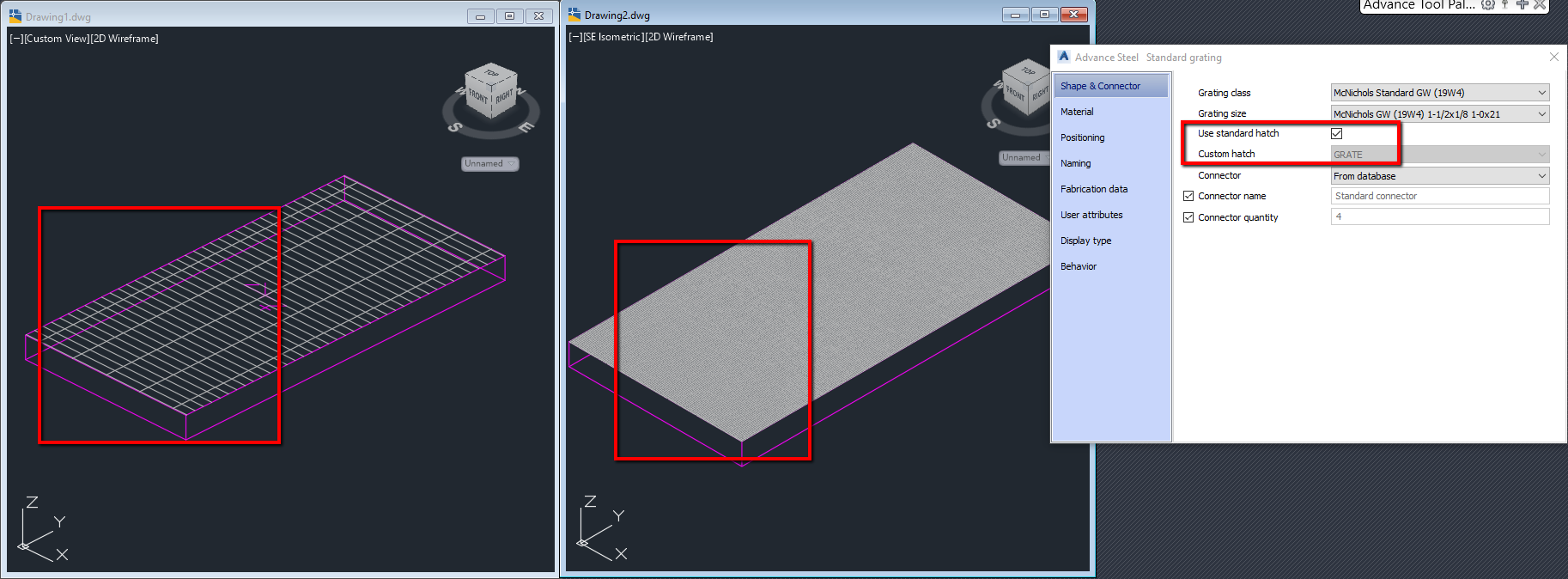 Too dense GRATE Hatch for gratings Imperial model and drawings in