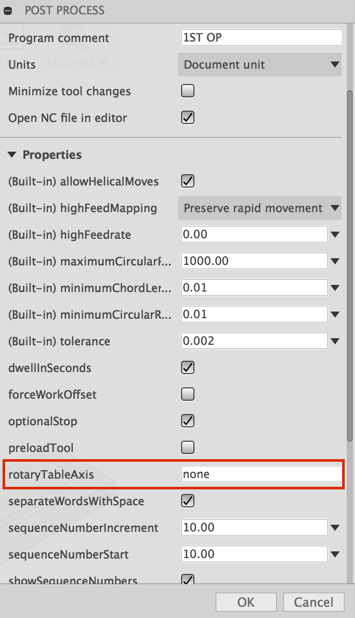 How to define the direction of a rotary axis in Fusion 360