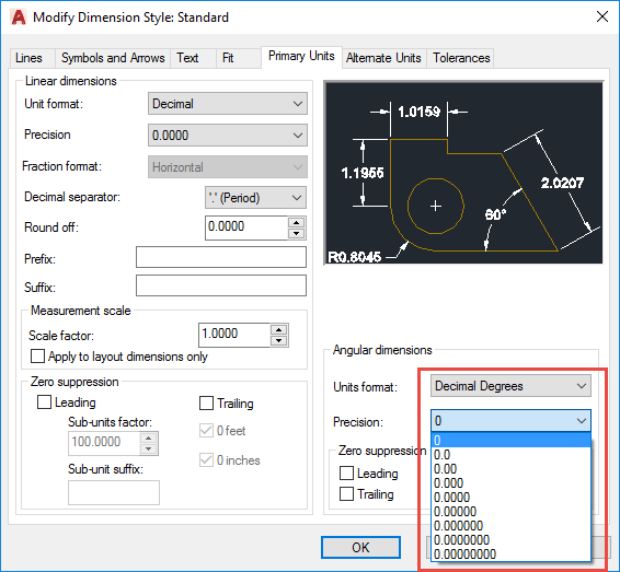 AutoCAD: How to change the number of decimal places displayed in ...