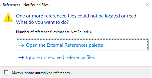 External reference (xref) file is missing or unresolved in AutoCAD ...