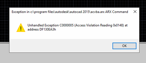 When launching an AutoCAD product you receive the message