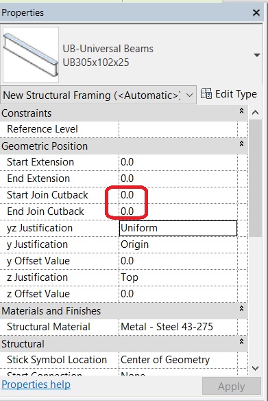 how-to-disable-beam-cutback-in-revit