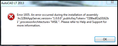 "Internal Error 2908" and "Error occurred during the installation of ...