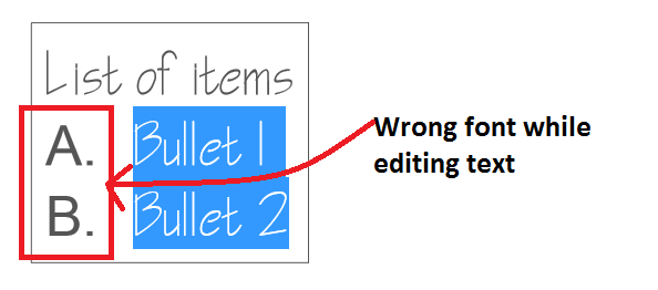 Revit - 文字项目符号在某些字体下无法正确显示