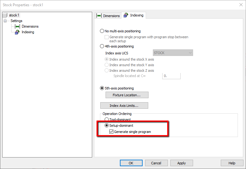 How to generate individual programs for each setup in FeatureCAM