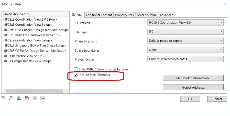 Algunos elementos aparecen en el modelo IFC que no existen en Revit