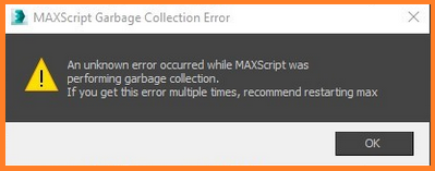 Critical Warning: Out-of-memory error occurred in 3ds Max