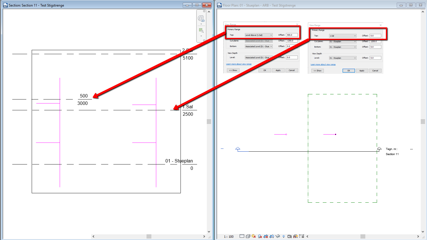 Pipe rise drop symbol in Revit 2019 does not change based on view range
