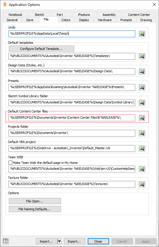 inventor place from content center unable to create component