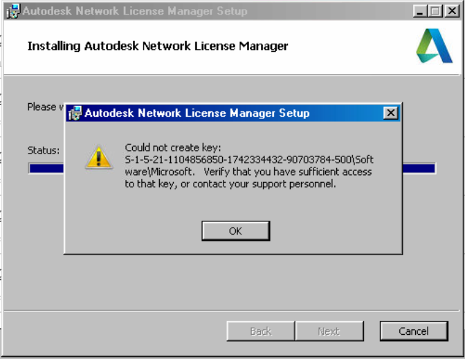 Failed To Create Key Software