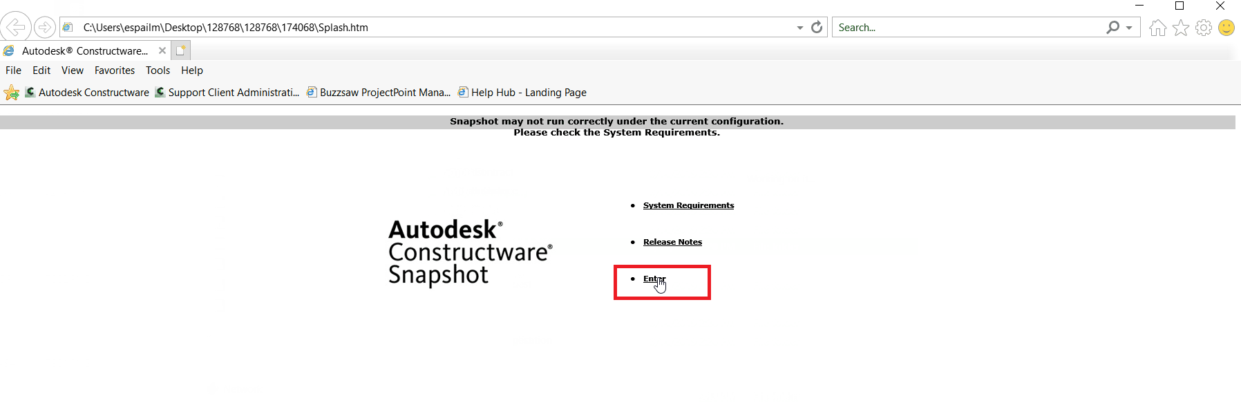 如何在 Windows 10 中打开 Constructware 快照