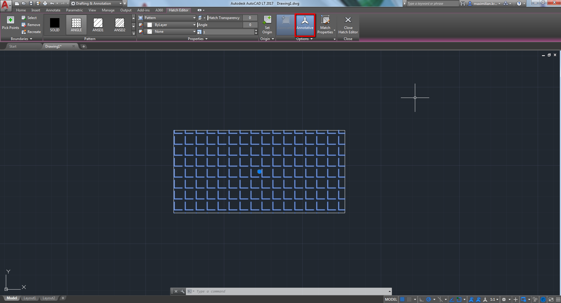Hatch pattern follows view scale