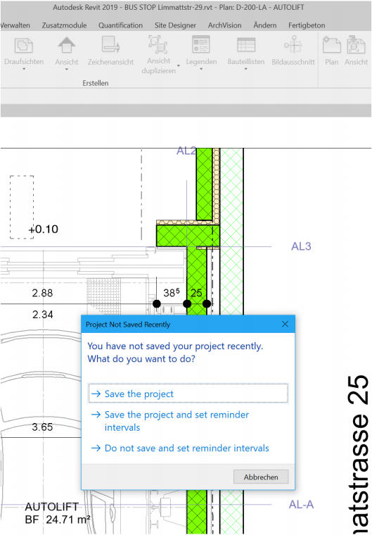 Advertencia en inglés en la interfaz de usuario de Revit que no está en