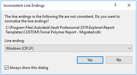 How to migrate legacy Vault RDLC report templates to higher Vault version.