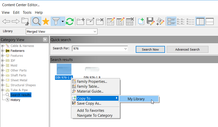 Din 976 1 A B Have M146 X 1 5 Instead Of M16 X 1 5 In Inventor Inventor 2019 Autodesk Knowledge Network