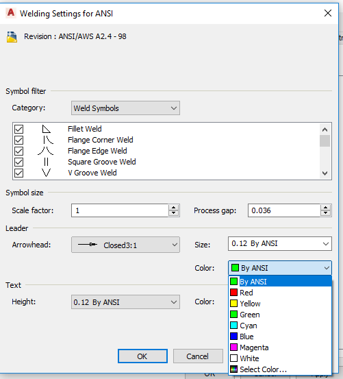 how-to-change-the-color-of-weld-symbols-in-autocad-mechanical