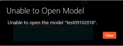 Unable To Open Model