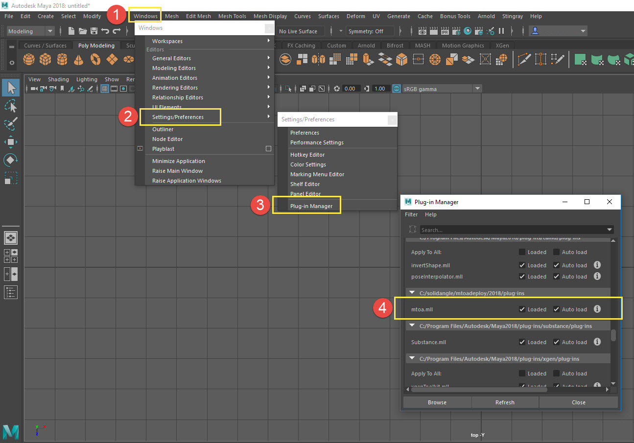 Arnold is not available as a Renderer in Maya Maya Autodesk Knowledge Network