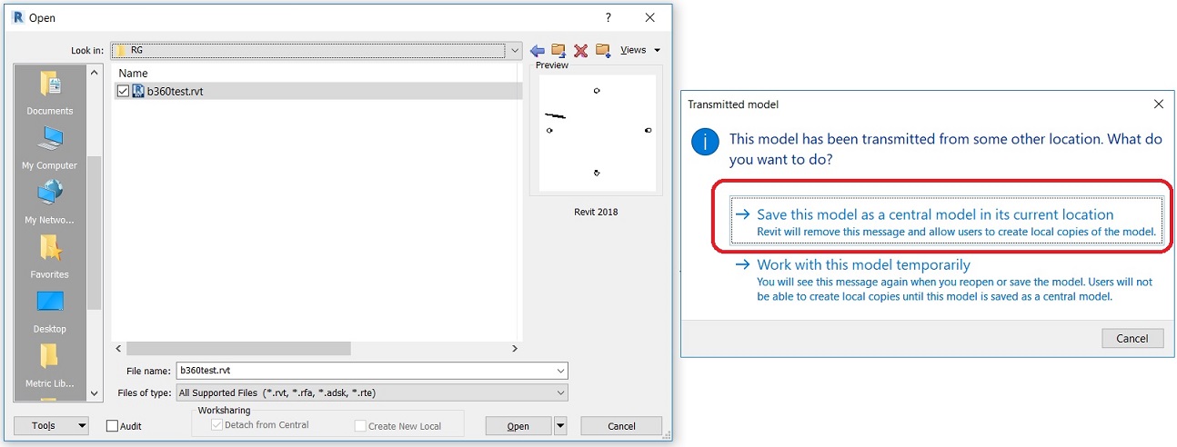 How to detach central file from cloud and save as standard Revit file