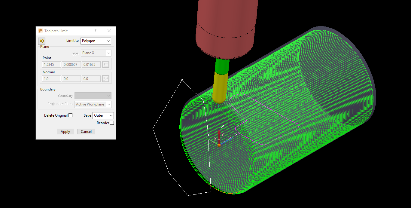 How to remove a section of toolpath in PowerMill