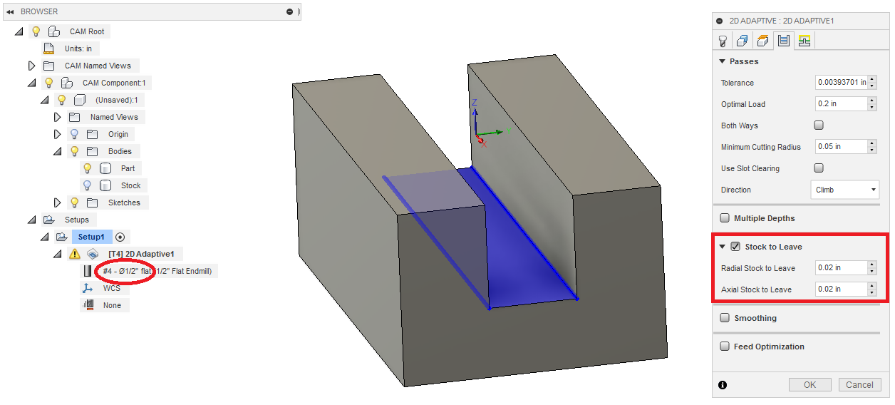 Empty Toolpath" and "No Passes to Link" in 360