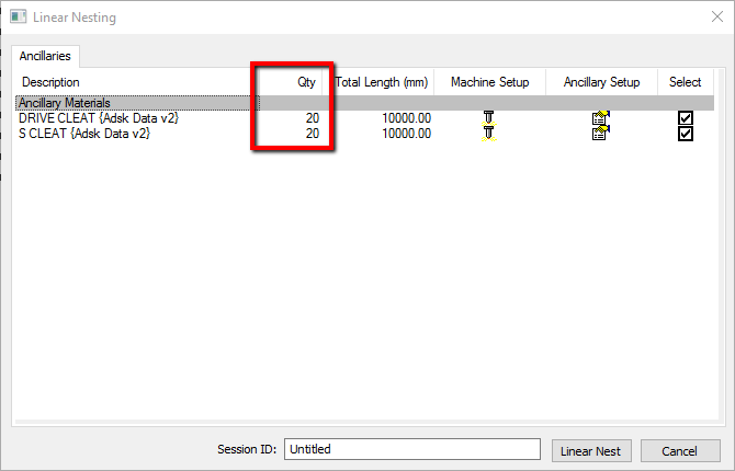 Linear Nest report returns incorrect quantity in CAMduct