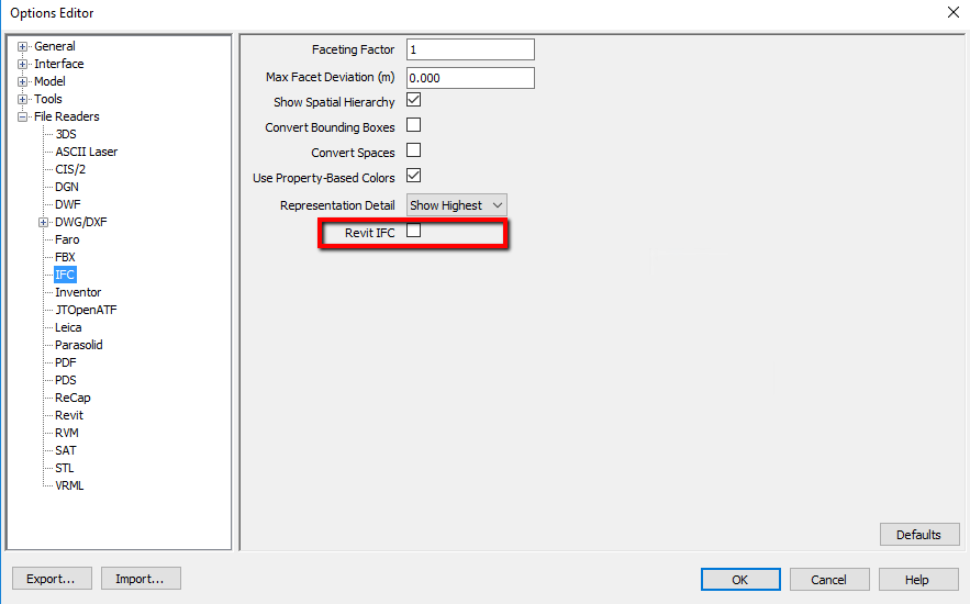 IFC model colors are missing in Navisworks