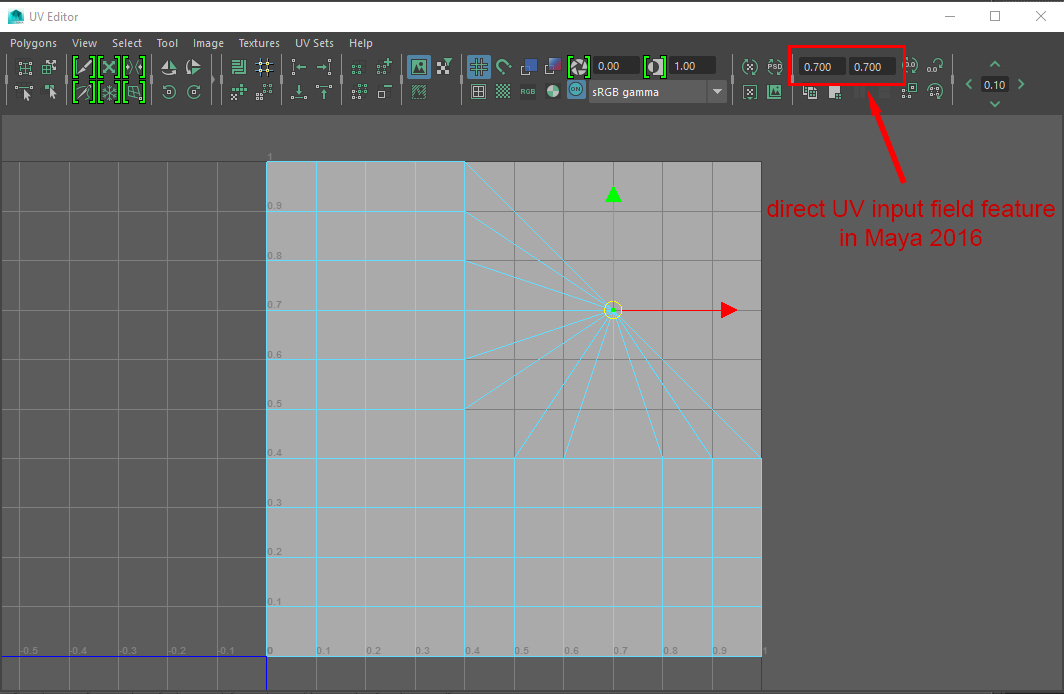 Unable to type in absolute position for multiple UV in Maya
