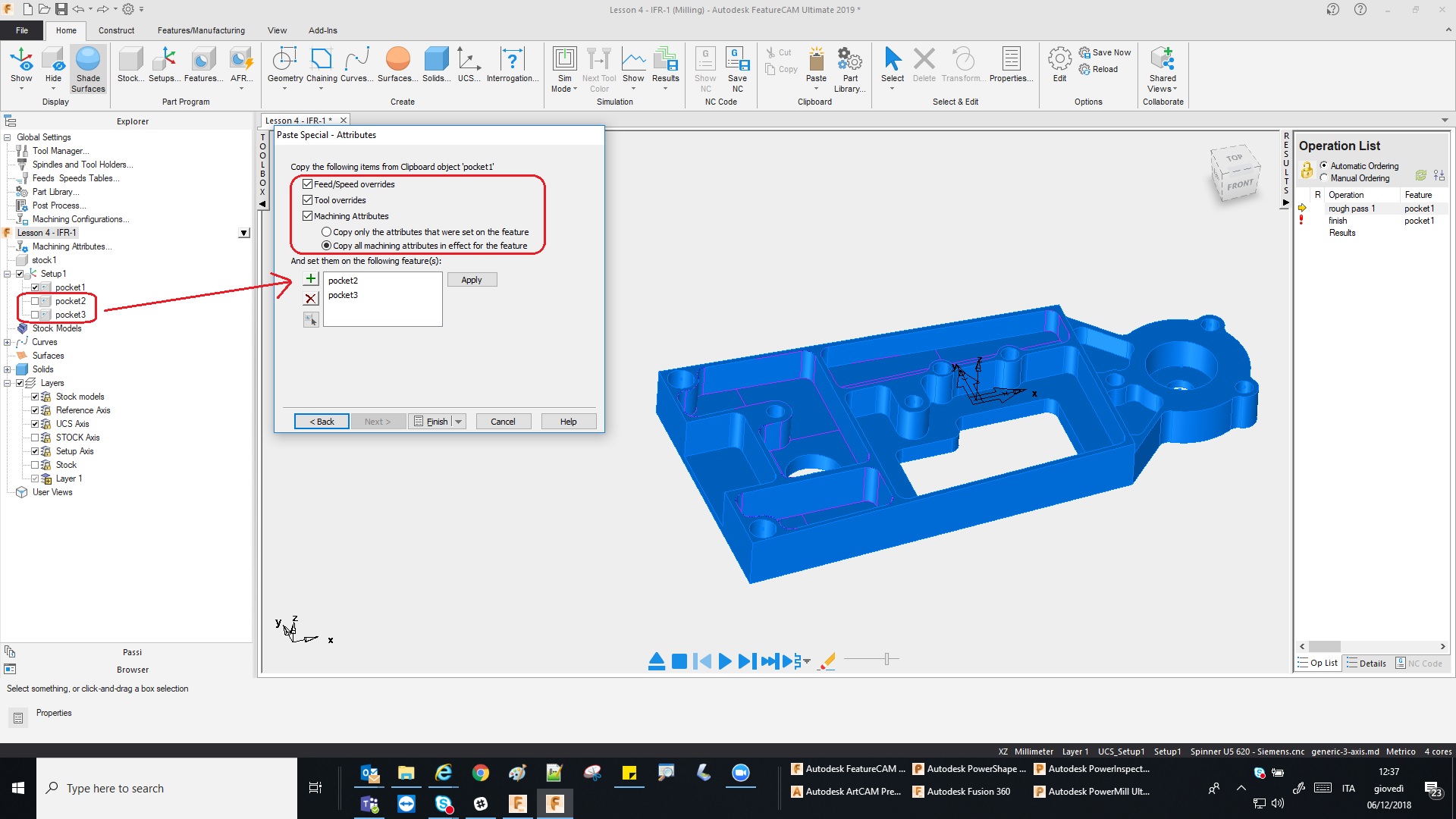 How to use the copy/paste special command in FeatureCAM to copy