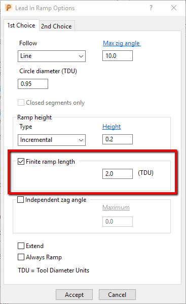 How to force a line style ramp in PowerMill.