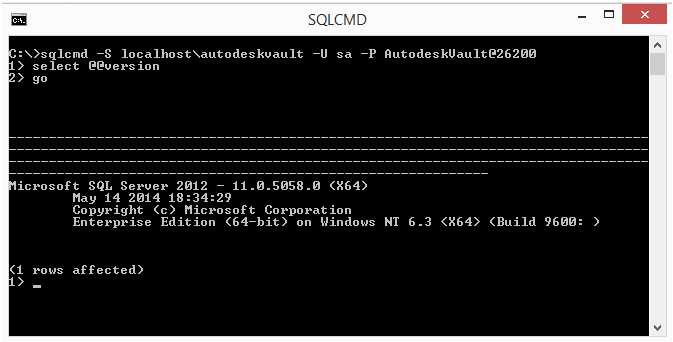 Commands to determine SQL Server edition and Version