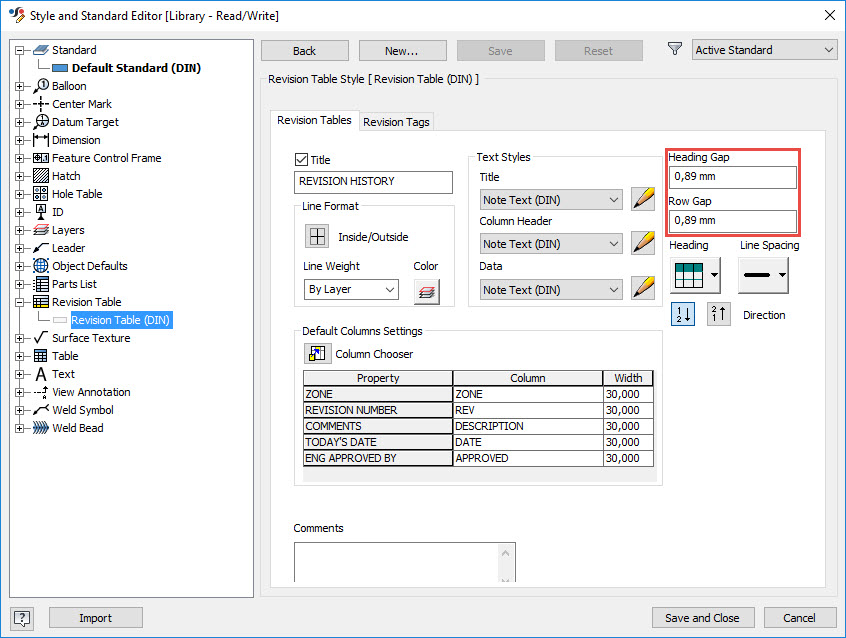 Row height of revision tables are different compared to previous versions in Inventor Inventor