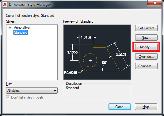 How To Change The Text Height Of A Dimension Or Leader In AutoCAD