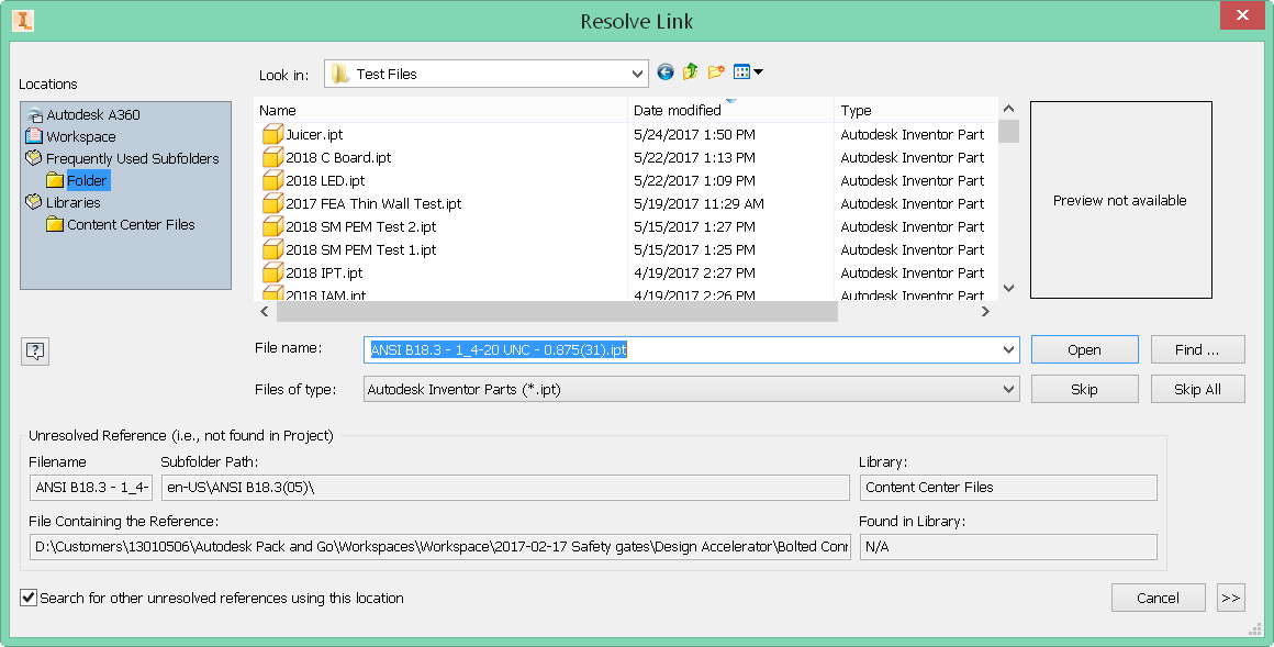 Inventorアセンブリでコンテンツセンターファイルが見つかりません Inventor Autodesk Knowledge Network