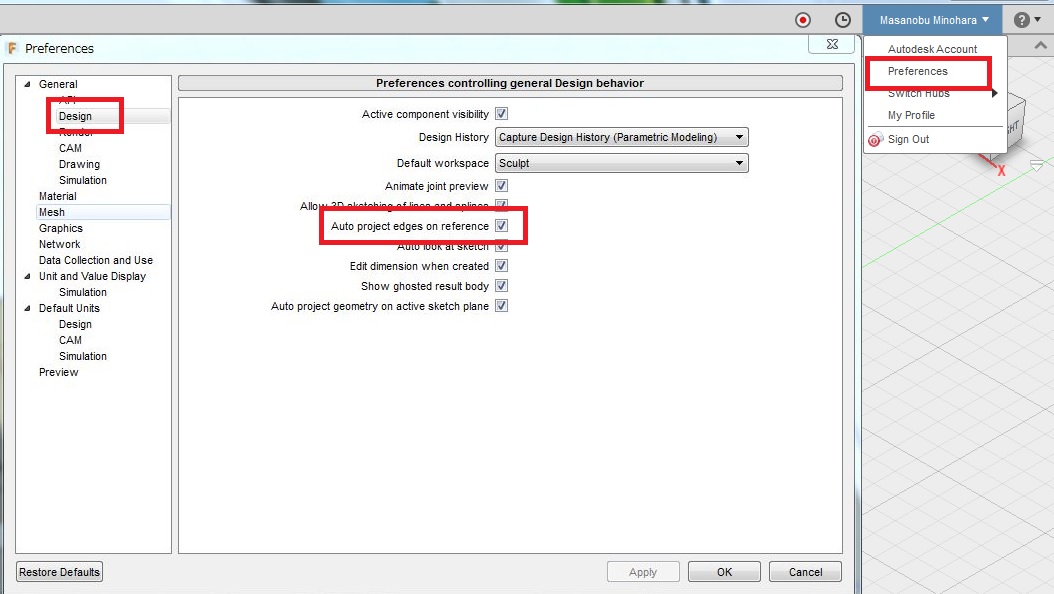 Disable Auto project edges on reference in the preferences