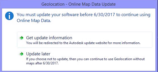 Map3D: Message "You Must Update Your Software Before 6/30/2017 To ...