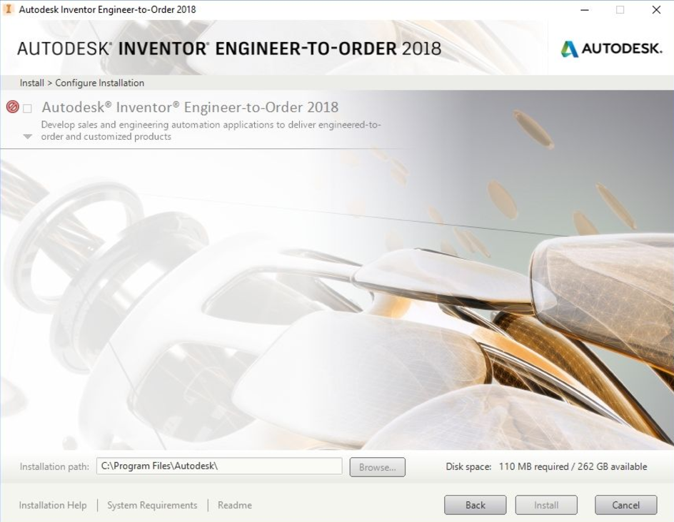 Inventor Engineer-To-Order 2018 will not install