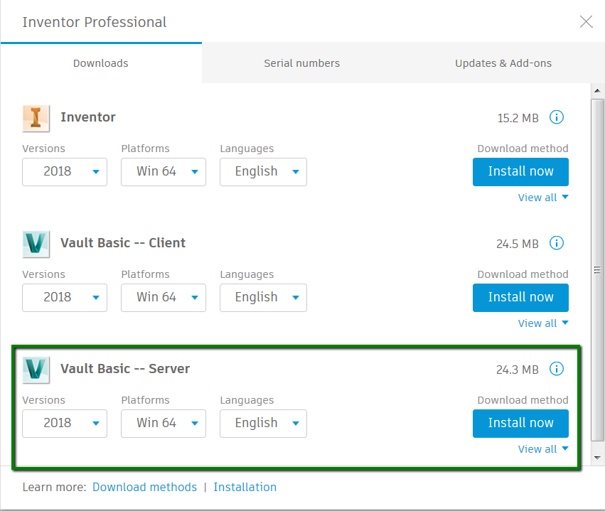 Does Autodesk Inventor Professional include Vault Basic entitlement?