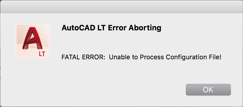 Configuration file may be locked by... opening AutoCAD based software