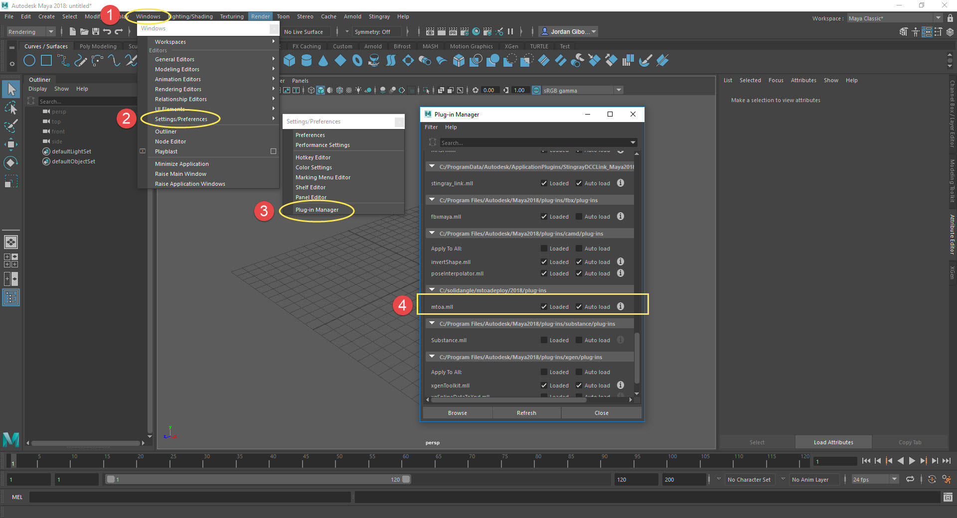 Arnold not showing as a Render Option in Maya 2018
