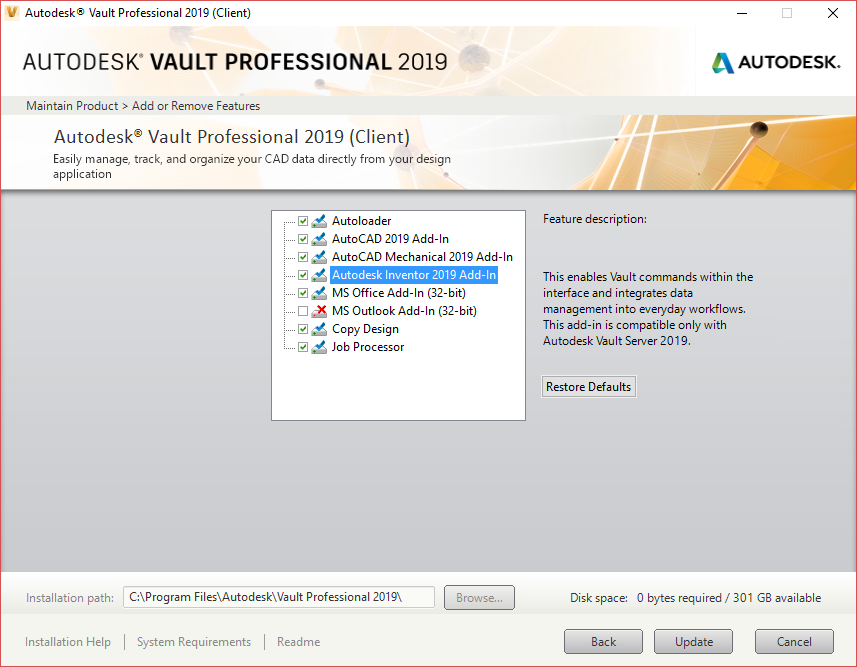 Uninstalling and reinstalling the Vault Integration