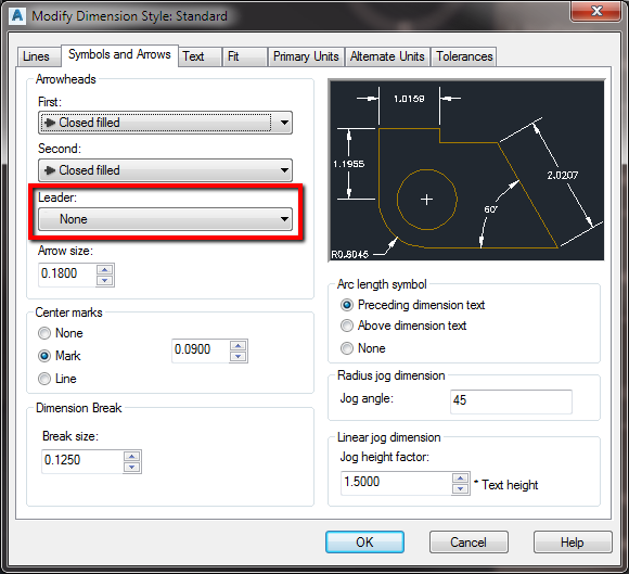 Changing the Misc Type properties for annotation leaders has no effect on placement of arrows in
