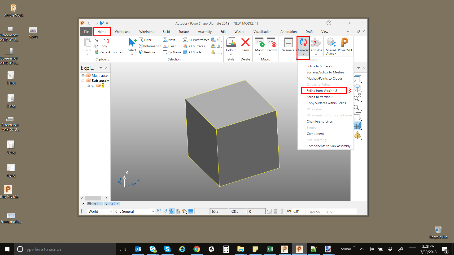 How To Convert Version 8 Solid To Parasolid In PowerShape