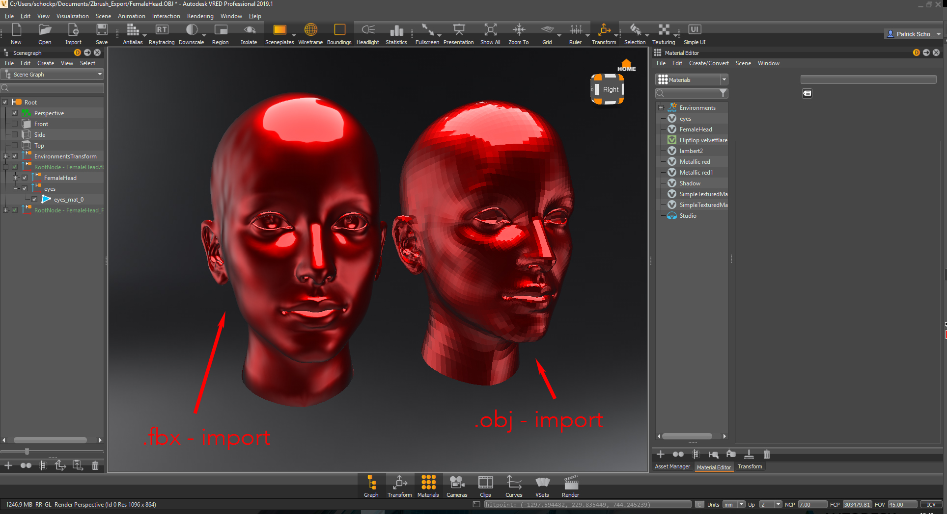 exporting zbrush model